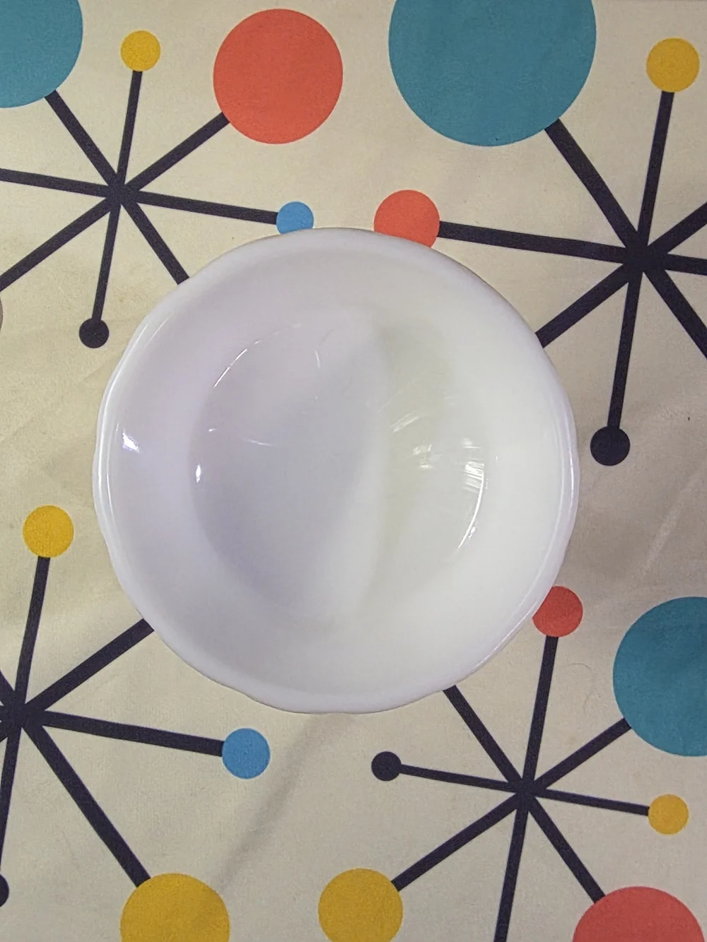 Vintage Westmoreland Paneled Grape Milk Glass Compote